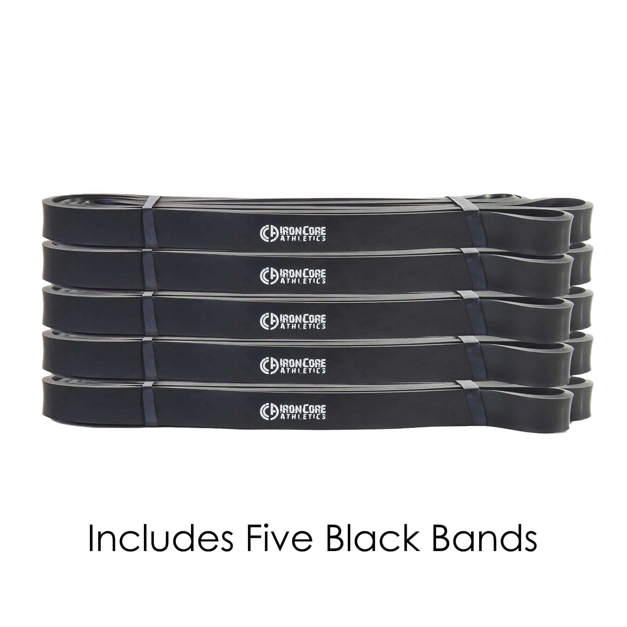 Conjunto de 5 Bandas de Resistencia Negras Iron Core - Imagen 3