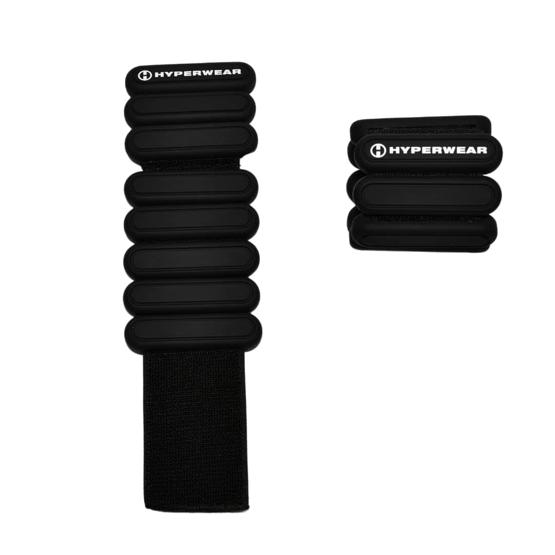 Pesas para muñecas y tobillos HYPERWEAR con estilo,
