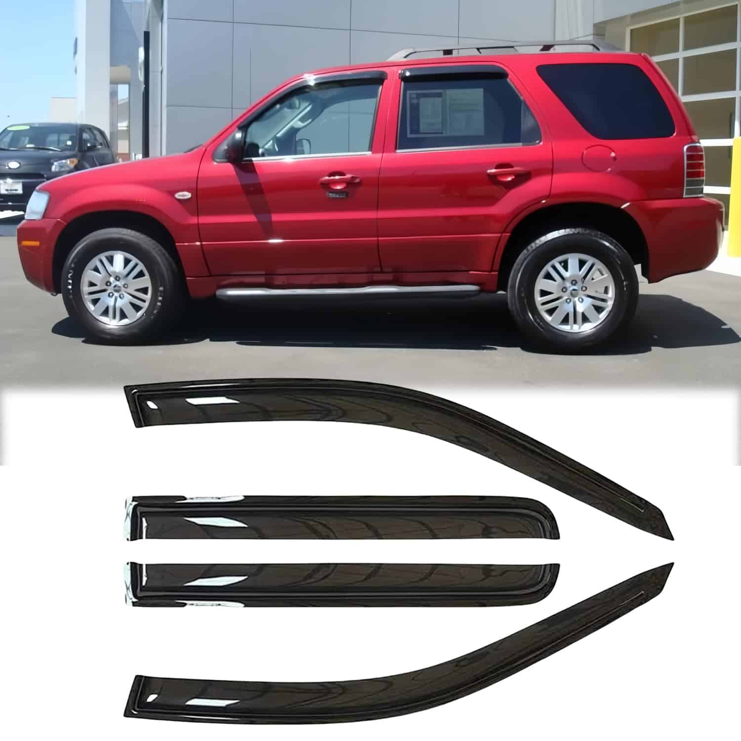 Deflector de viento lateral a prueba de sol y resistente al