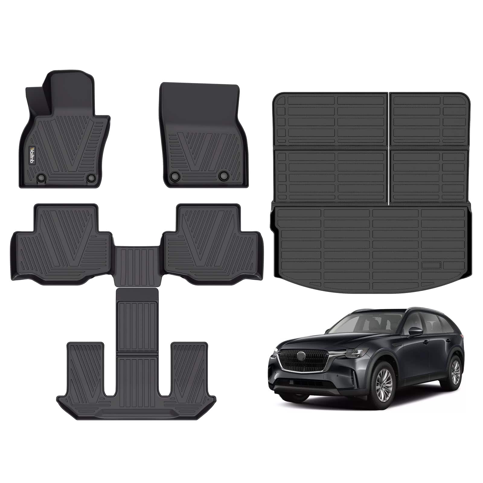 Set de Tapetes para Automóvil y Revestimiento de Carga