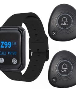 Sistema de Pagers Inalámbricos WNKRUN con 1 Pager de Reloj