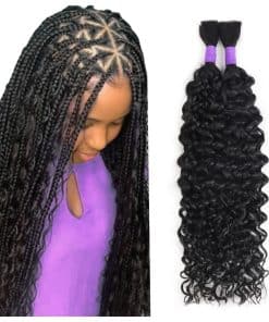 Cabello trenzado humano Cabello Boho para trenzar Onda de