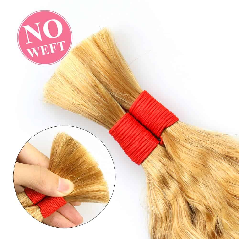 Cabello Humano Grueso Super French Bulk para Trenzar Sin - Imagen 6