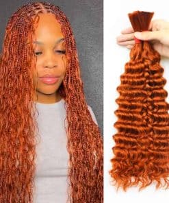 Cabello Humano a Granel Deep Wave para Trenzar Sin Trama