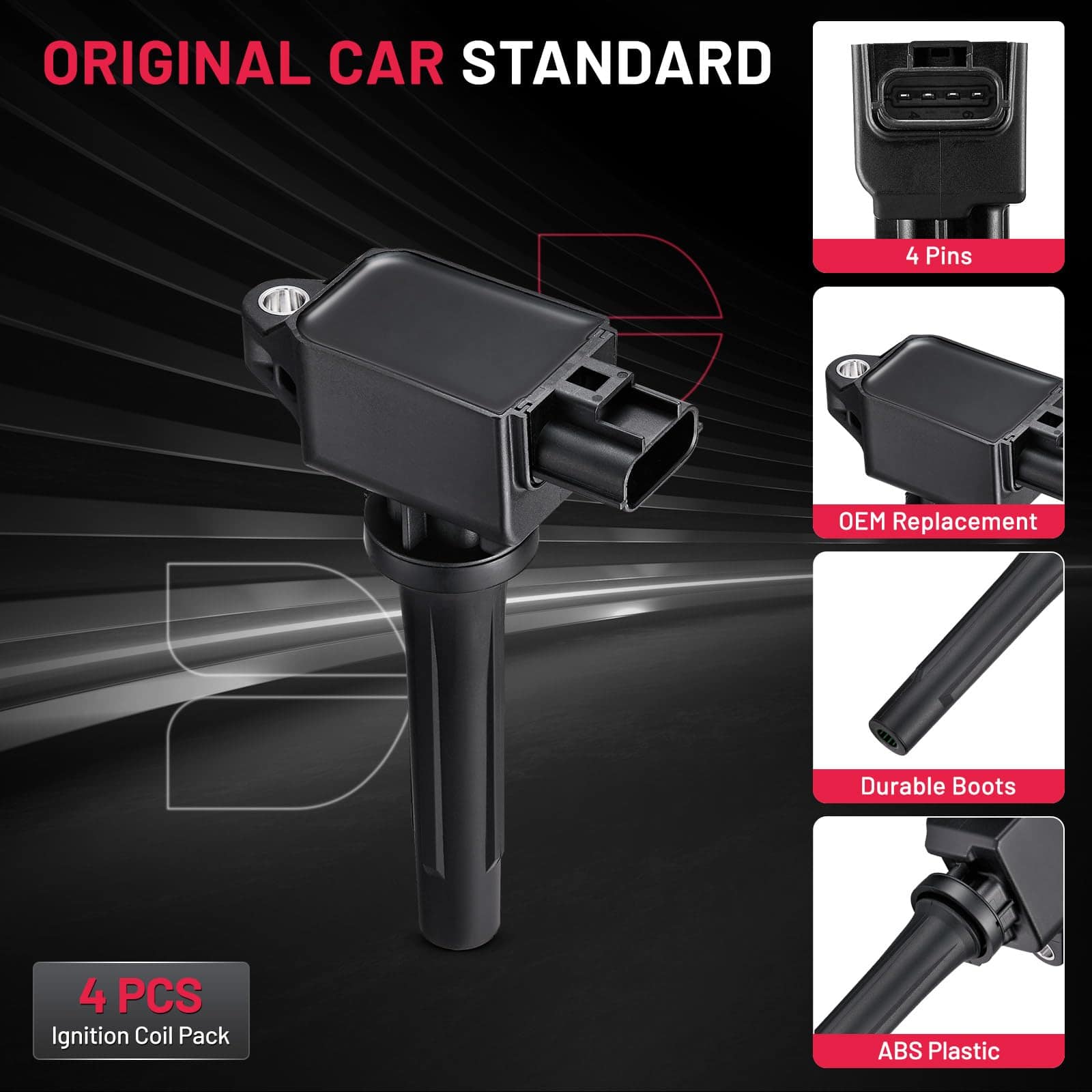 Conjunto de 4 Bobinas de Encendido BDFHYK -PE0118100 - Imagen 5