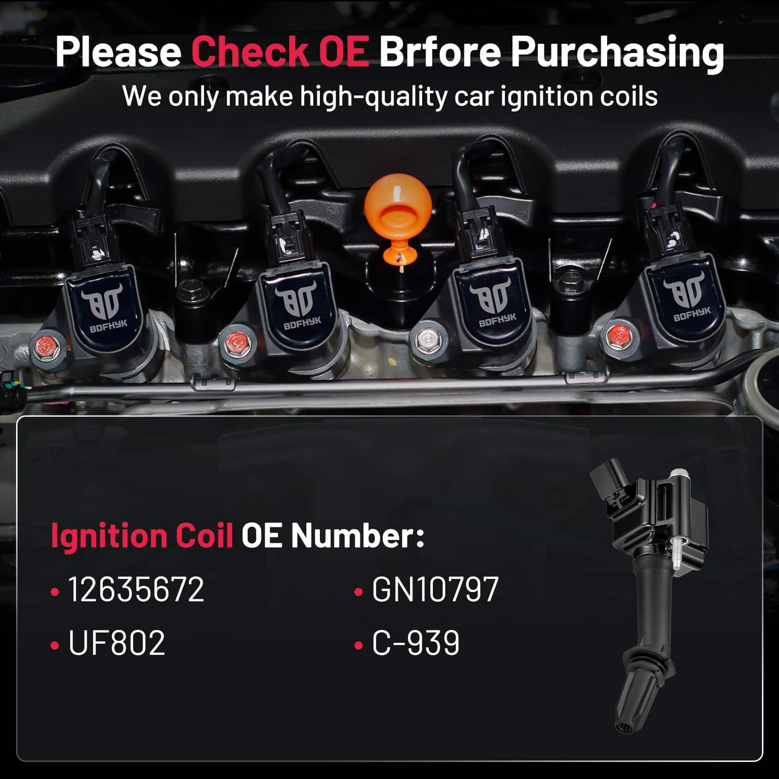 Paquete de bobinas de encendido BDFHYK - 12635672 - Imagen 7