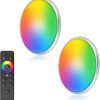 Asooll Luces de Techo LED RGB para RV, Pack de 2 Luces de