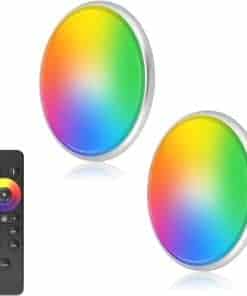 Asooll Luces de Techo LED RGB para RV, Pack de 2 Luces de