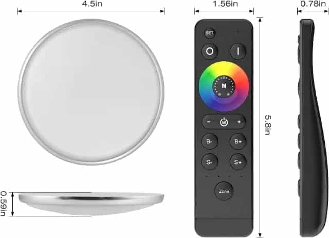 Asooll Luces de Techo LED RGB para RV, Pack de 2 Luces de - Imagen 3