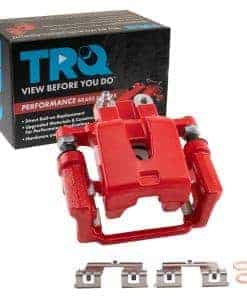 Pinza de freno trasera derecha TRQ con soporte Rojo de