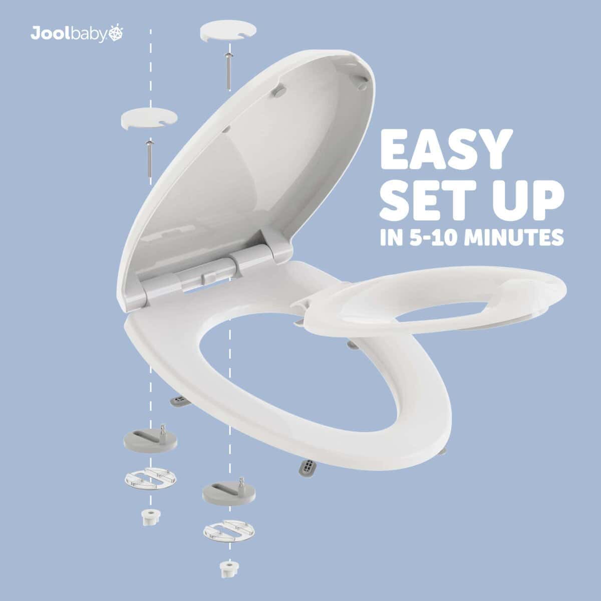 Asiento de Inodoro Elongado Quick Flip con Orinal - Imagen 8