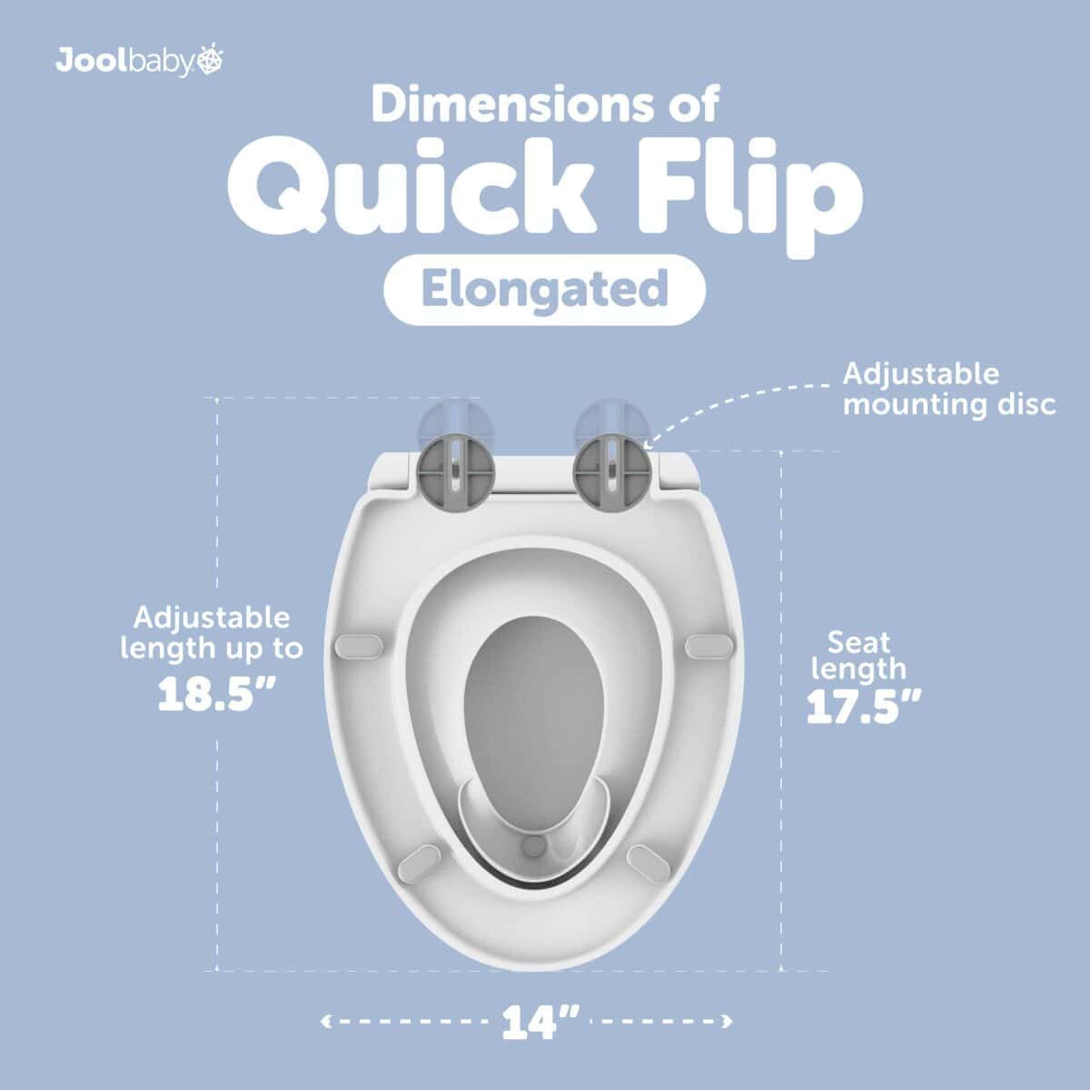 Asiento de Inodoro Elongado Quick Flip con Orinal - Imagen 4