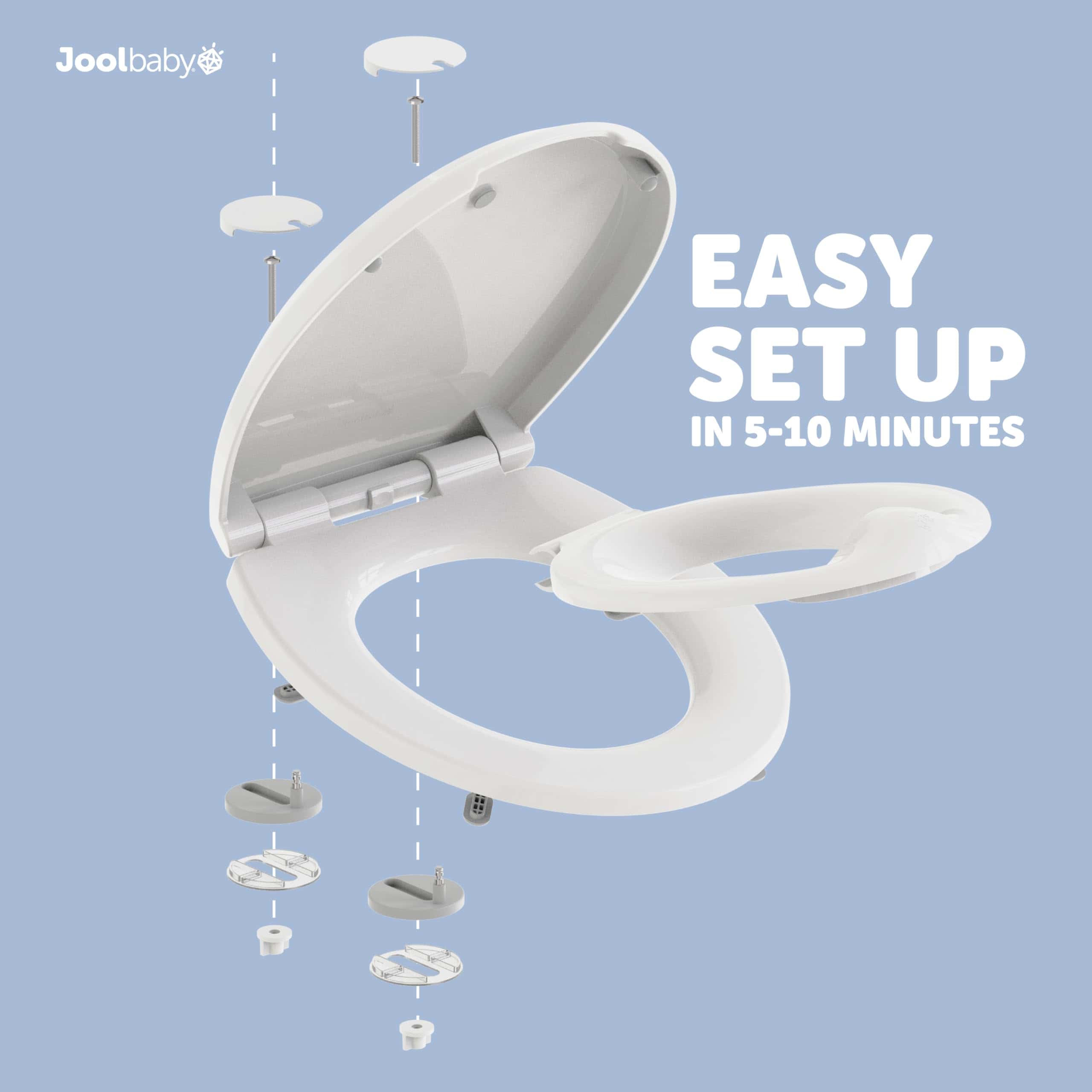 Asiento de Inodoro Redondo de Rápido Volteo con Orinal - Imagen 8