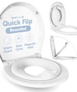 Asiento de Inodoro Redondo de Rápido Volteo con Orinal