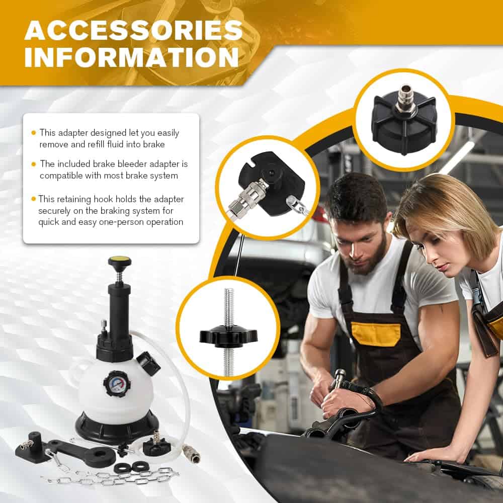 Kit de Sangrado de Frenos Manual Wenzhon 2L, Bomba de - Imagen 5