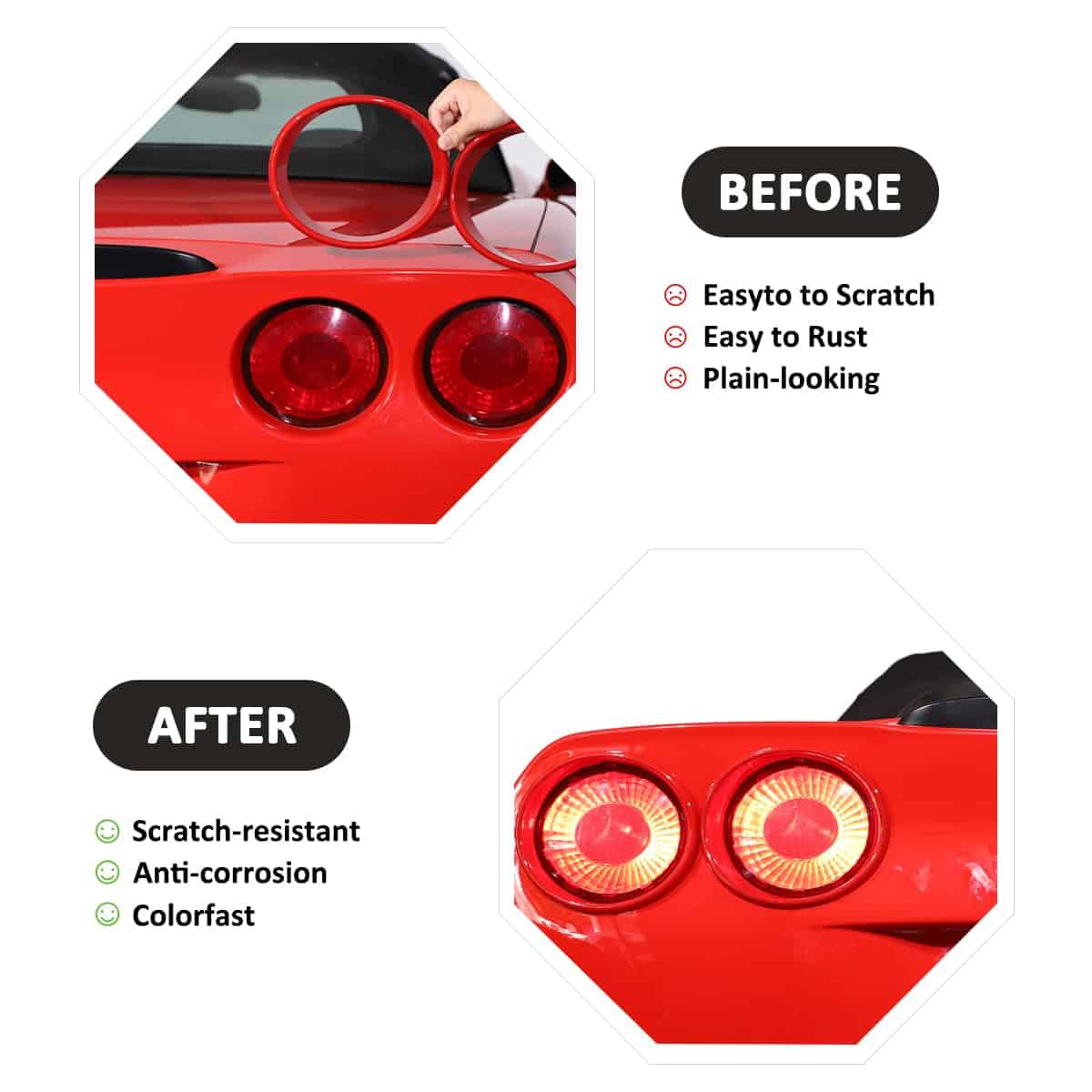 Marco de la Cubierta de la Lámpara Trasera del Coche - Imagen 3