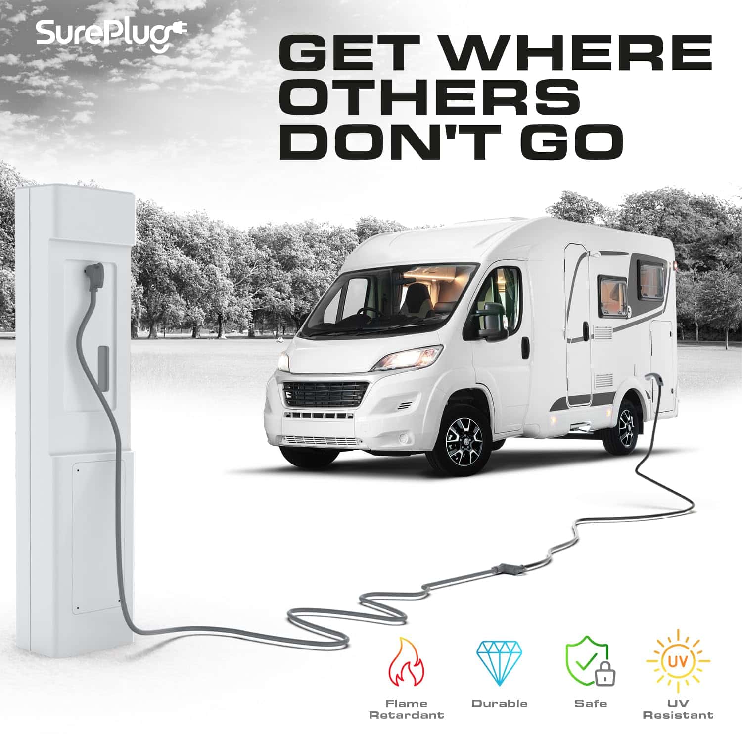 Cable de extensión de 50 amperios para RV y EV 15 pies | - Imagen 6