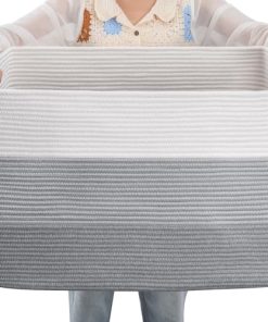 Cesta Grande de Cuerda de Algodón OIAHOMY 108L, Cestas