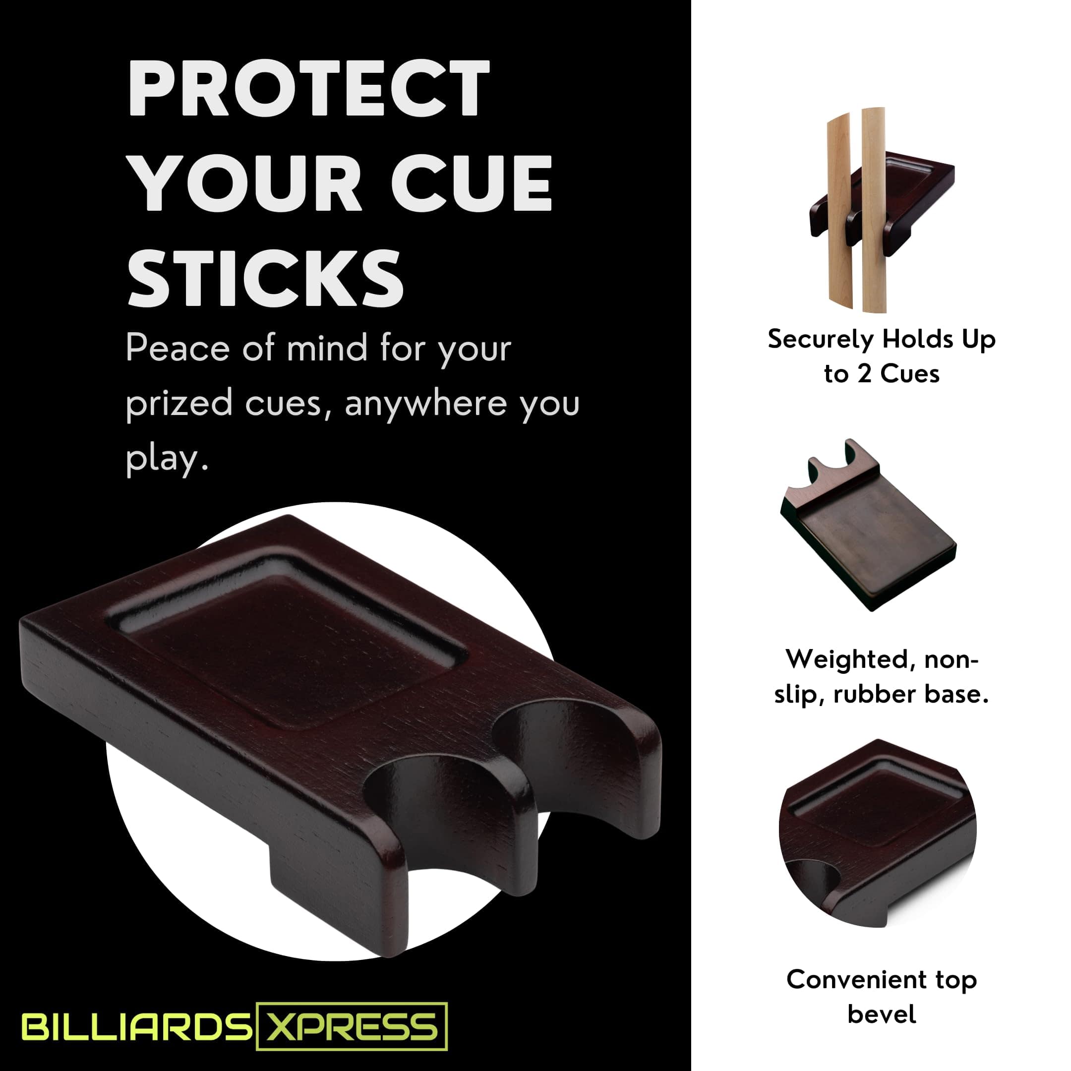 Soporte para palos de billar BILLIARDS XPRESS -Caoba - Imagen 3