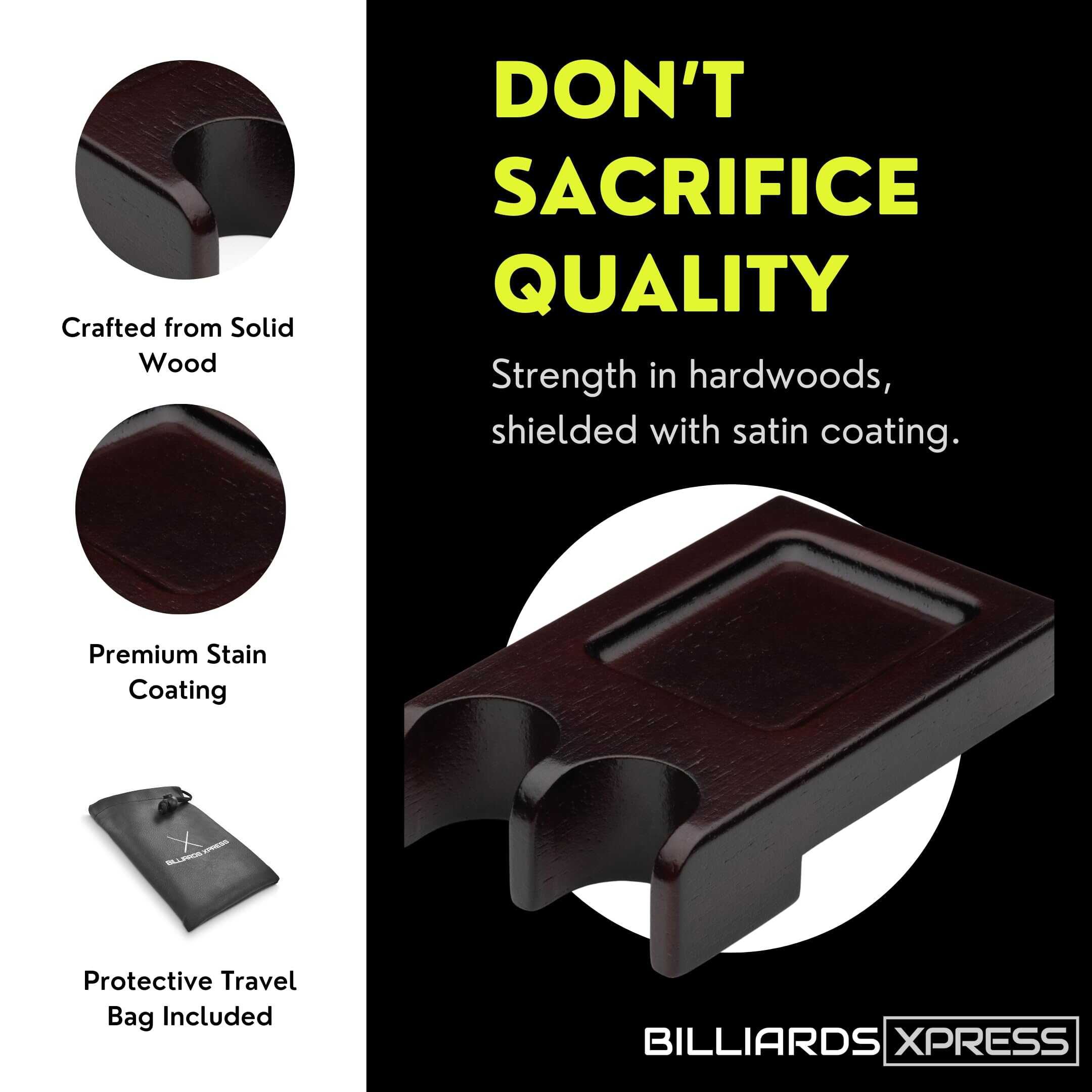 Soporte para palos de billar BILLIARDS XPRESS -Caoba - Imagen 5