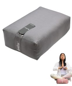 Almohada de soporte rectangular para yoga WELLROX, Gris,