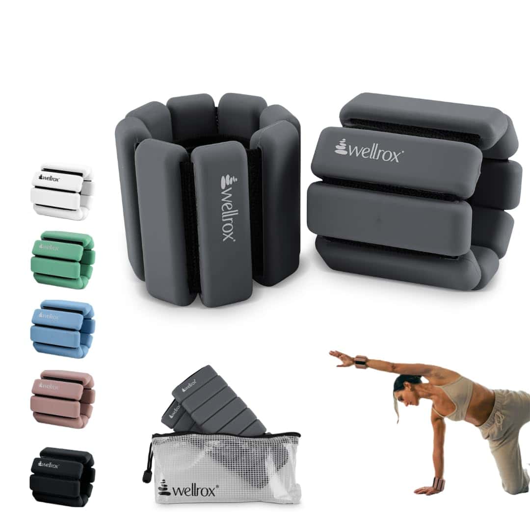 Brazaletes con peso Wellrox - Pesa para tobillos y muñecas