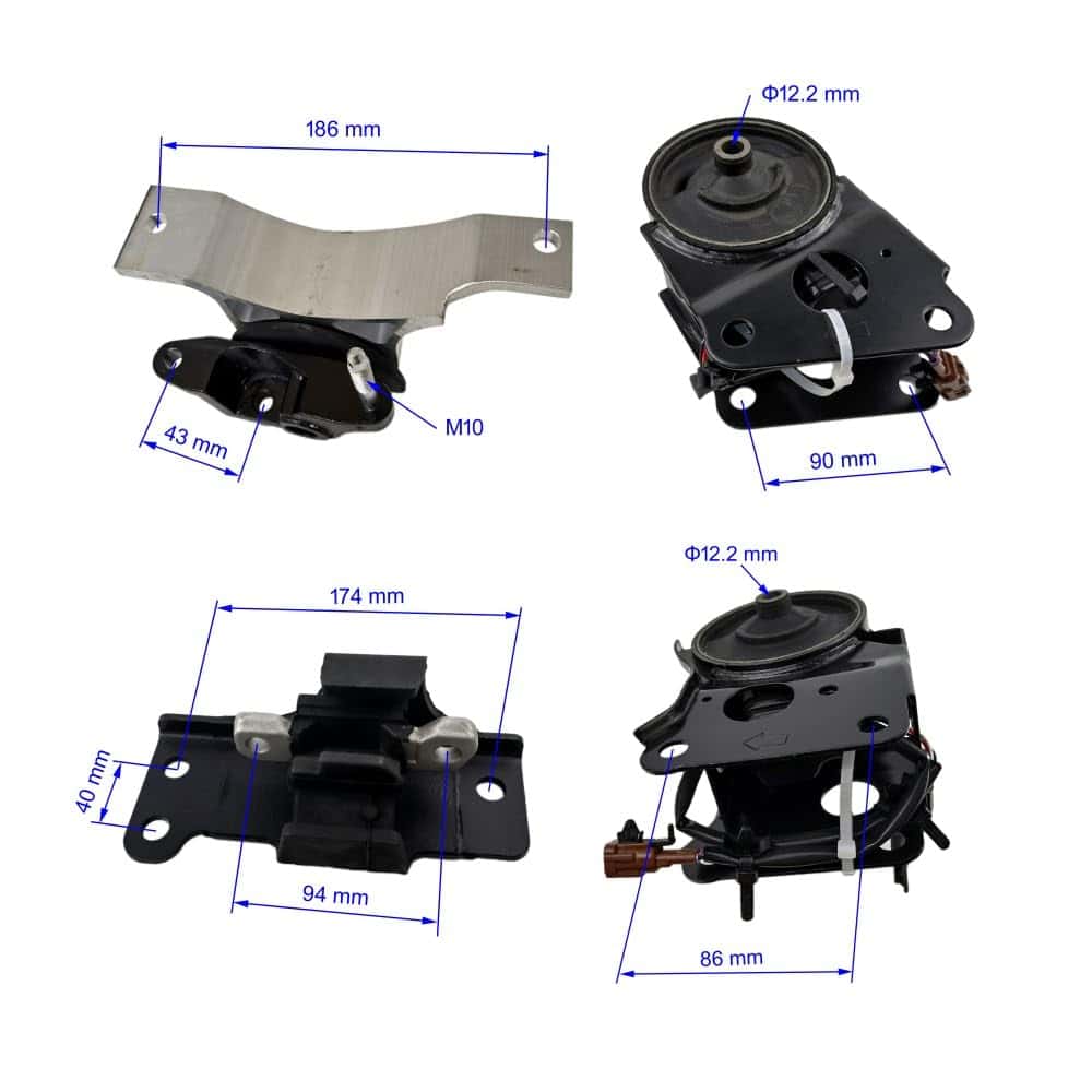 Juego de 4 montajes de motor y transmisión compatible con - Imagen 3