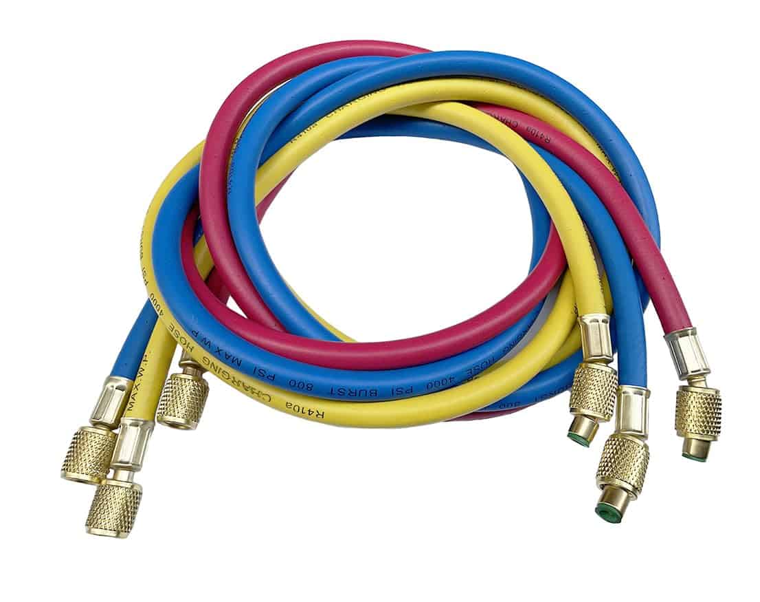 Tubo de carga de AC R410A para R410A, R134A, R12, R22, - Imagen 3