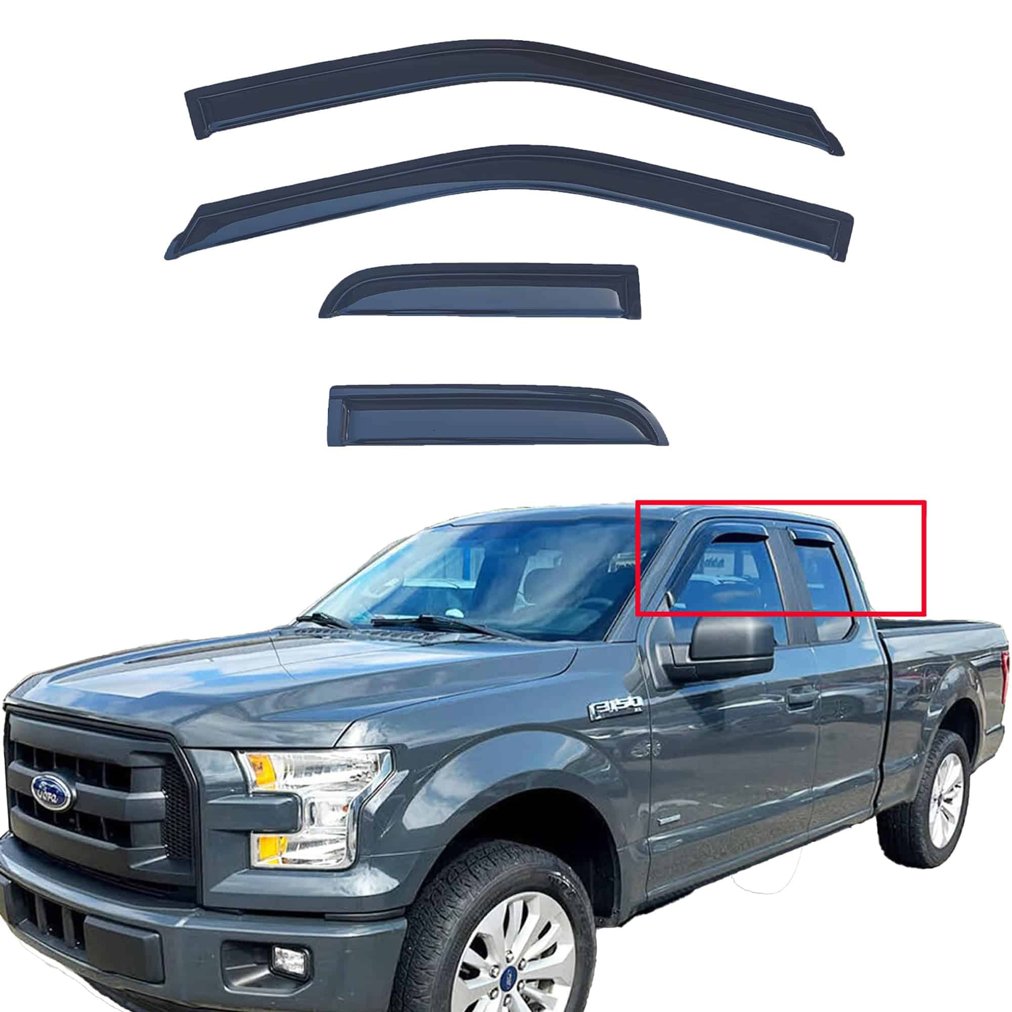 Viseras de Ventana de Cinta LIKDIKDIK Compatible con Ford