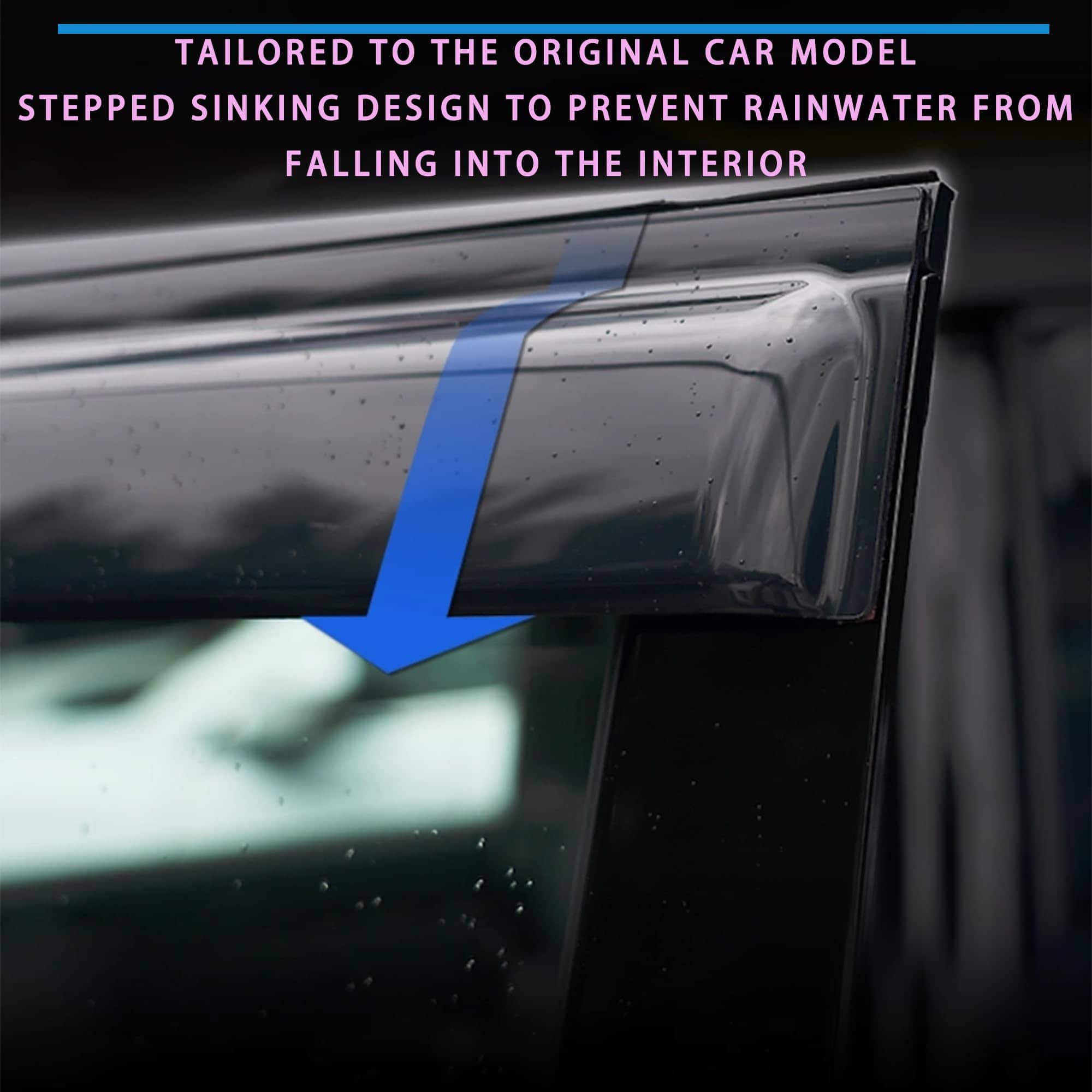 Viseras de Ventana de Cinta LIKDIKDIK Compatible con Ford - Imagen 7