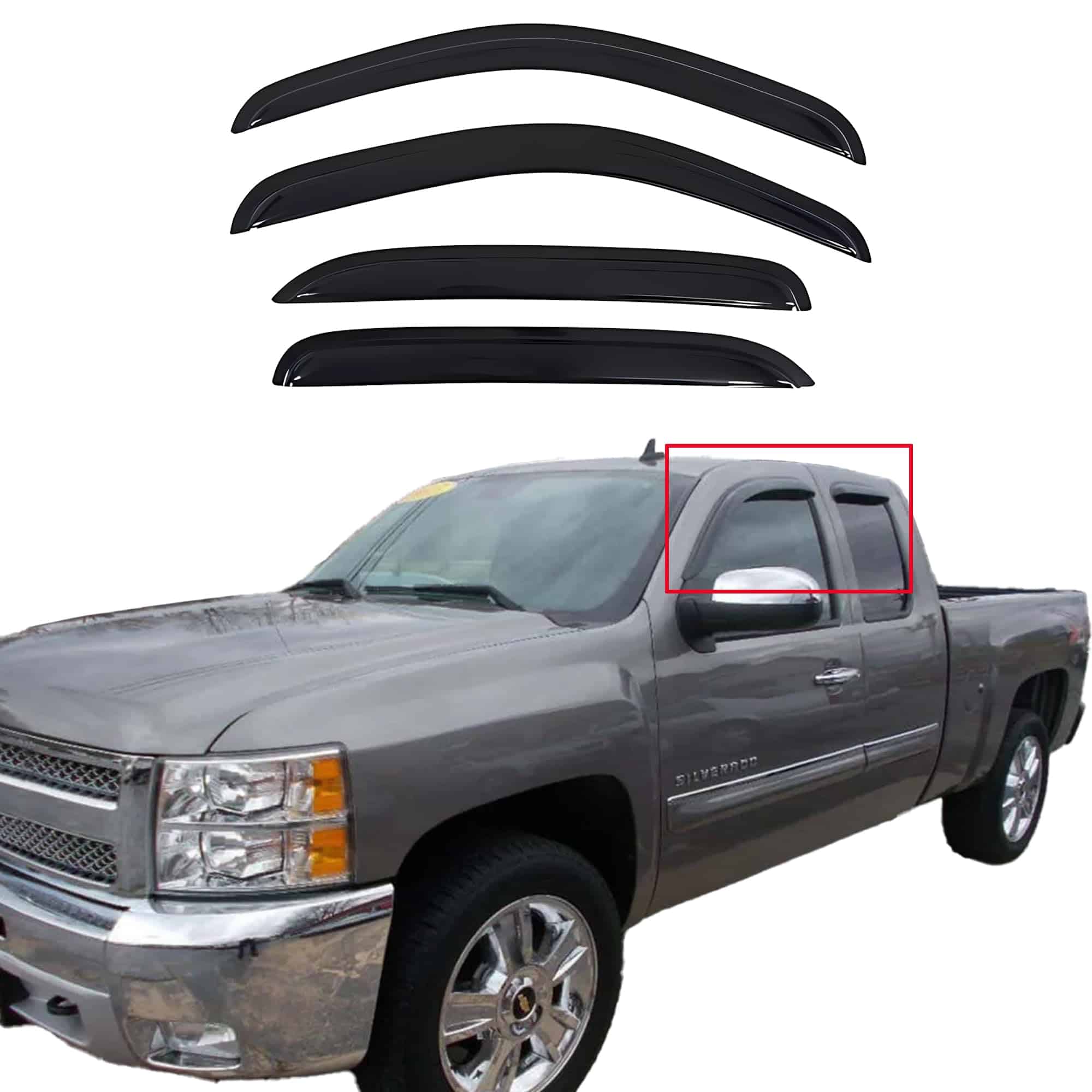 LIKDIKDIK Tape On Rain Guard Window Visor Compatible with - Imagen 9