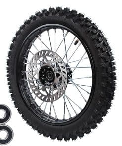 Rueda delantera con rodamiento de 12-15mm 60/100-14, llanta