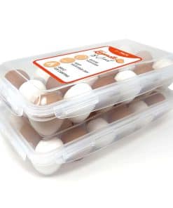 Caja de plástico para huevos EggMate, Transparente,