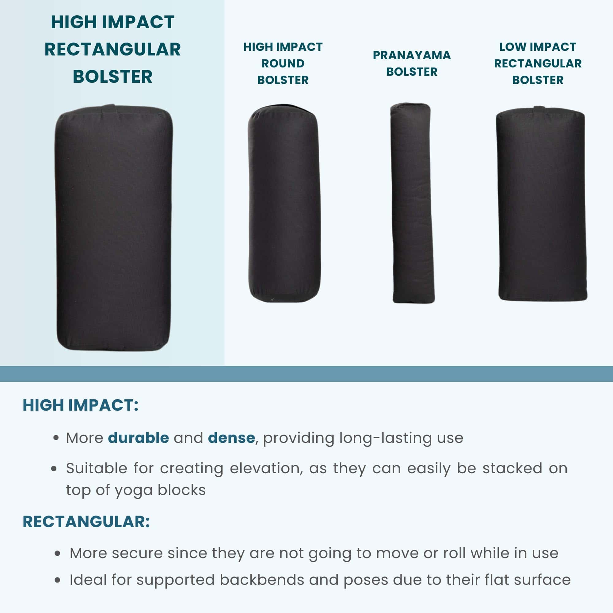 Almohada de meditación rectangular para yoga -Slate - Imagen 5