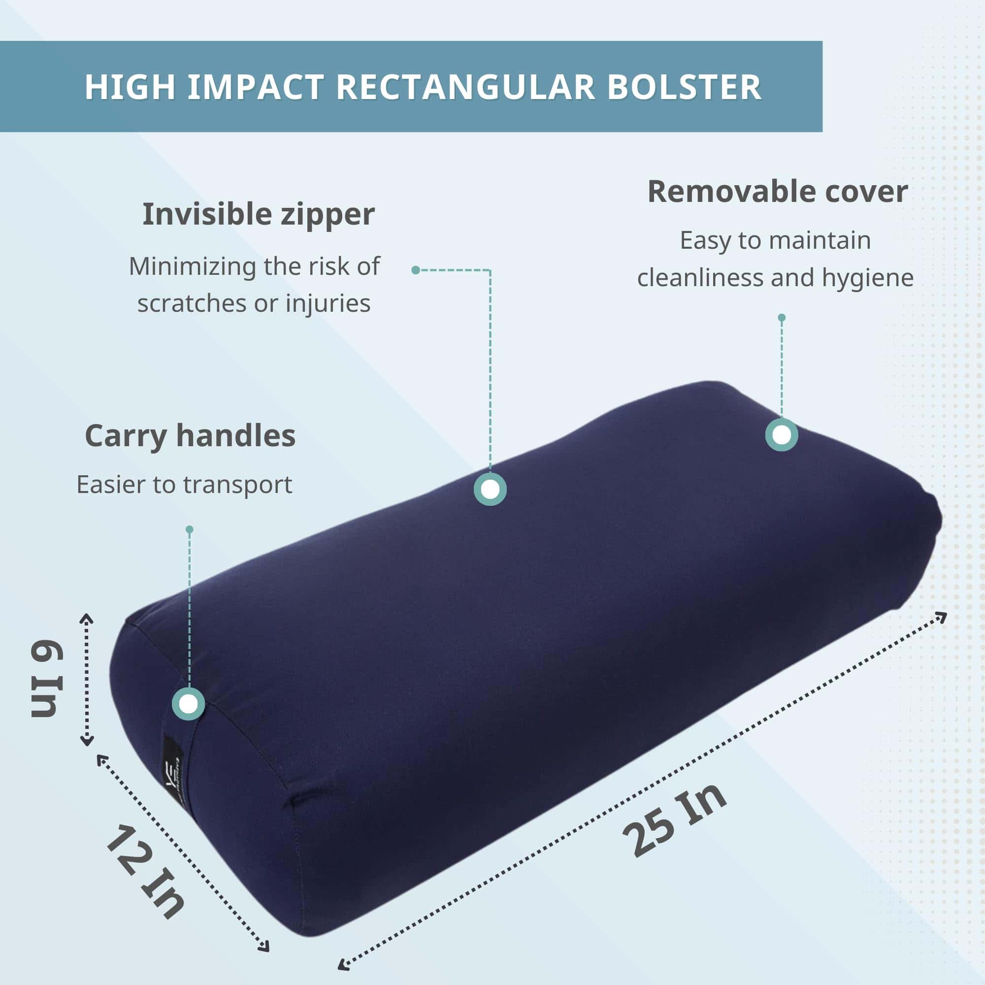 Almohada de meditación rectangular para yoga -Slate - Imagen 4