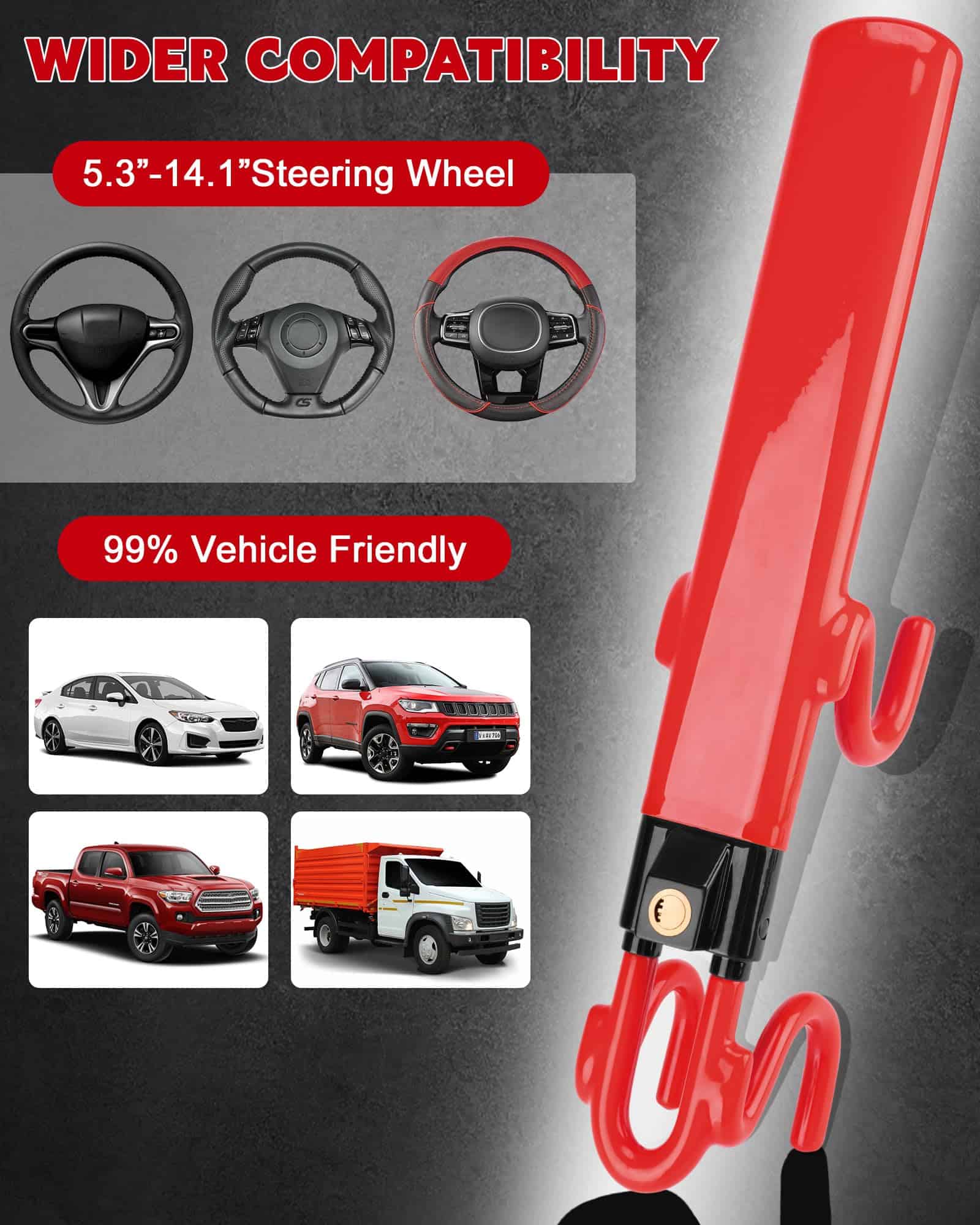 Bloqueo de volante Tevlaphee Dispositivo antirrobo de coche - Imagen 5