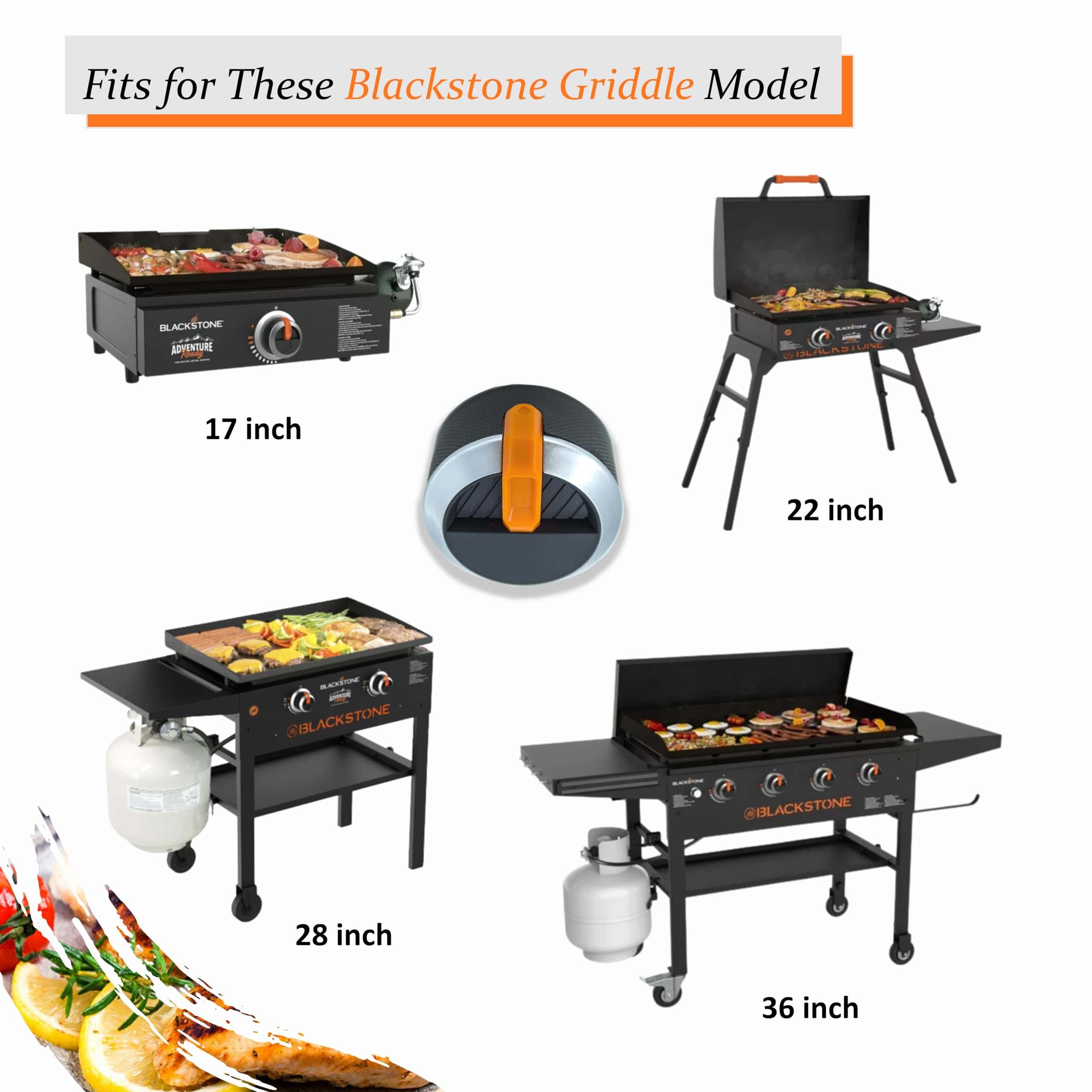 Perilla naranja para Parrilla Blackstone de Walmart, - Imagen 4