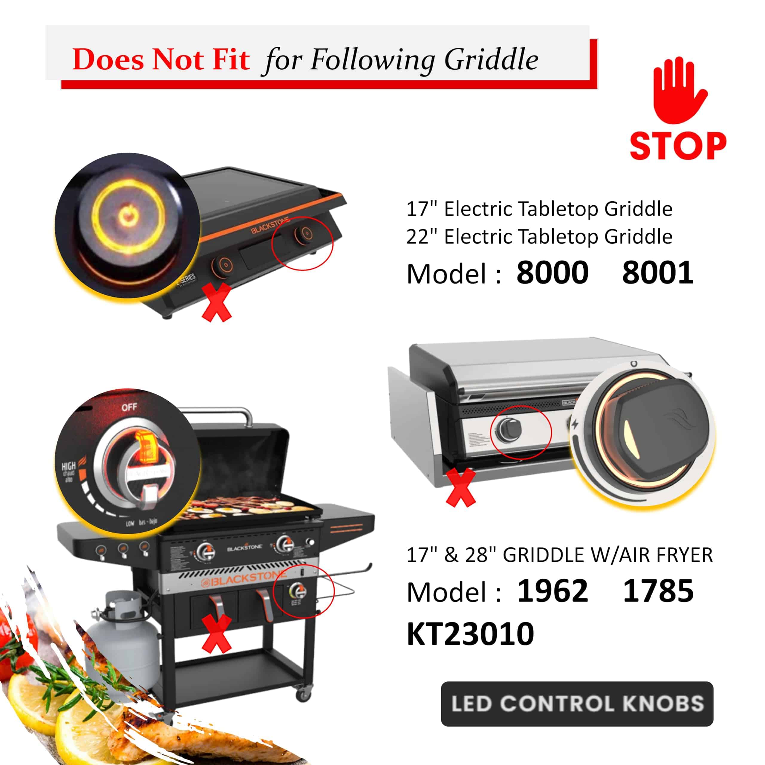 Perilla naranja para Parrilla Blackstone de Walmart, - Imagen 5