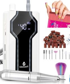 Taladro de uñas profesional Moowarlt 40000RPM, lima