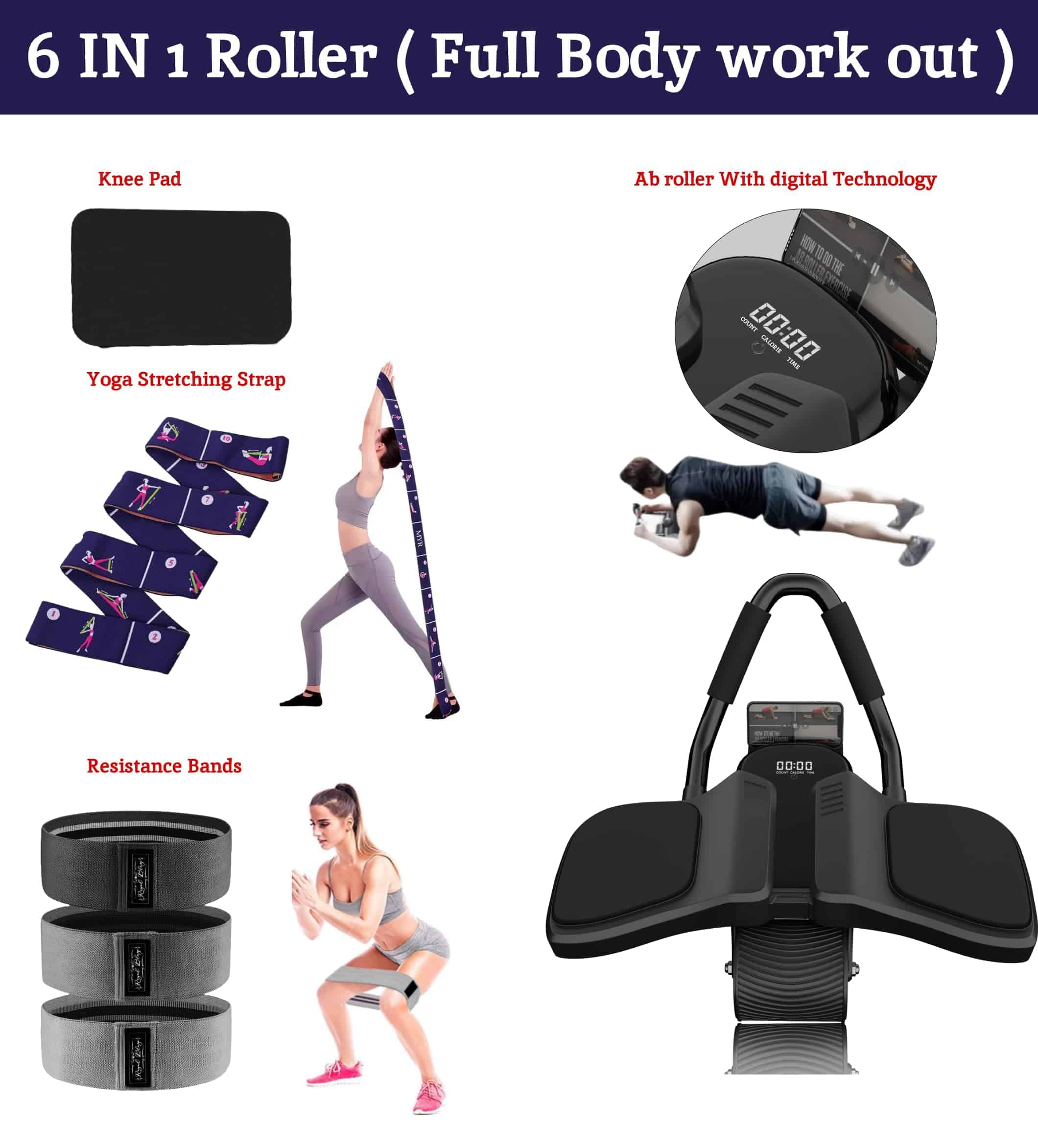 Rodillo Abdominal Contador de Calorías 2024 - Primera - Imagen 4