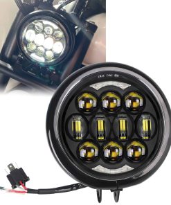 Faros de motocicleta LED DRL blanco de 5.75 pulgadas