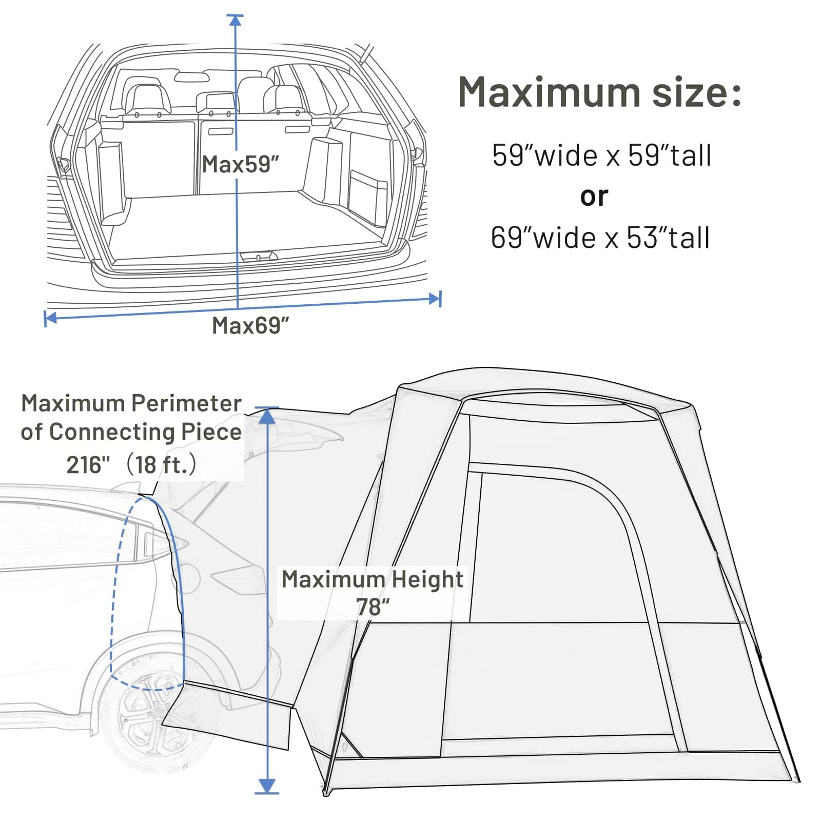 TIMBER RIDGE Tienda de campaña para 5 personas SUV con - Imagen 9