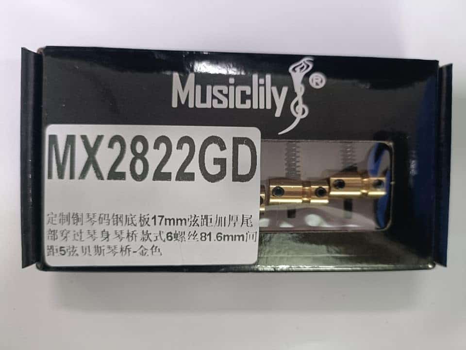 Puente para bajo de 5 cuerdas Musiclily Pro de 17 mm Heavy - Imagen 7