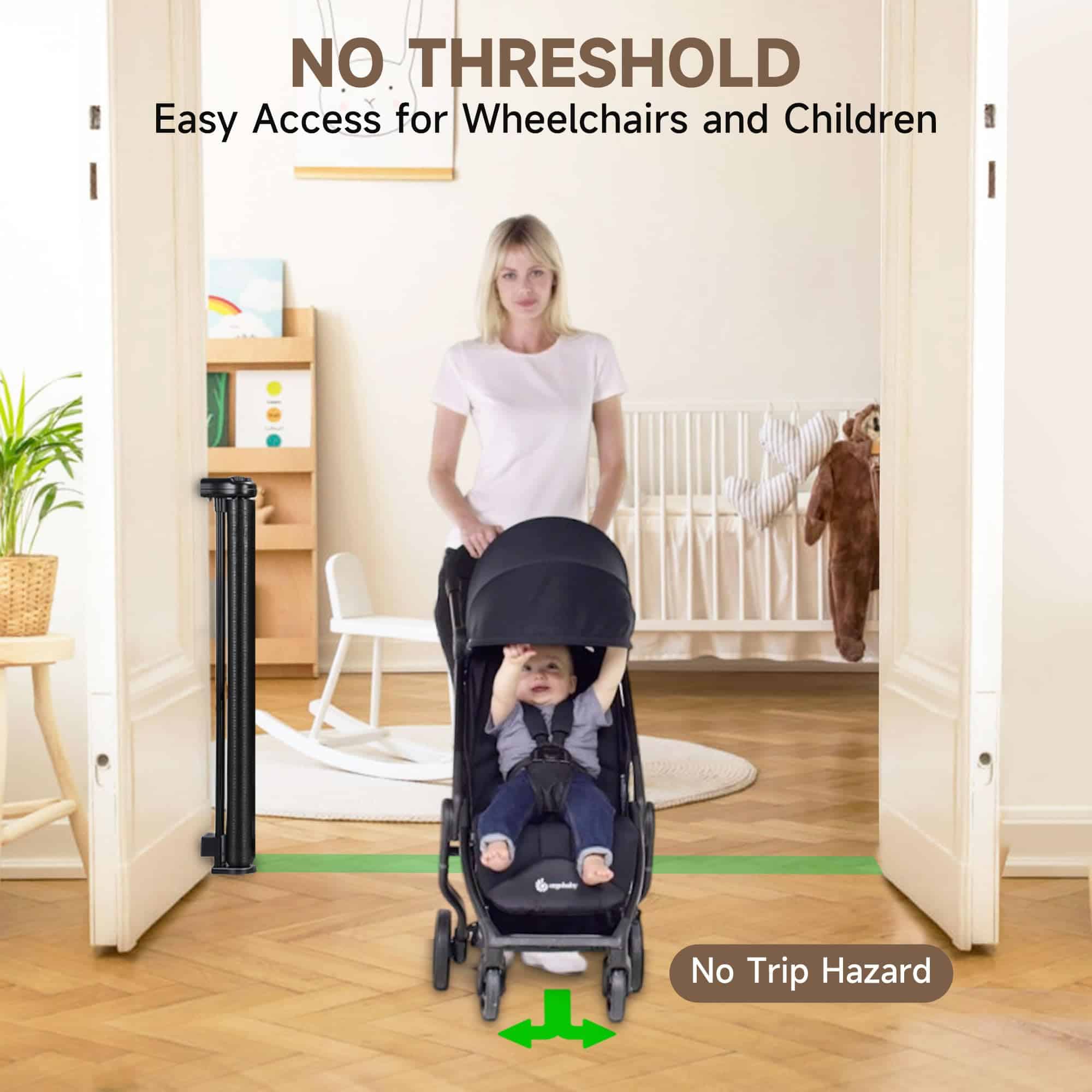 Reja para Bebés Retráctil de 140 Pulgadas, Reja Extra Ancha - Imagen 8