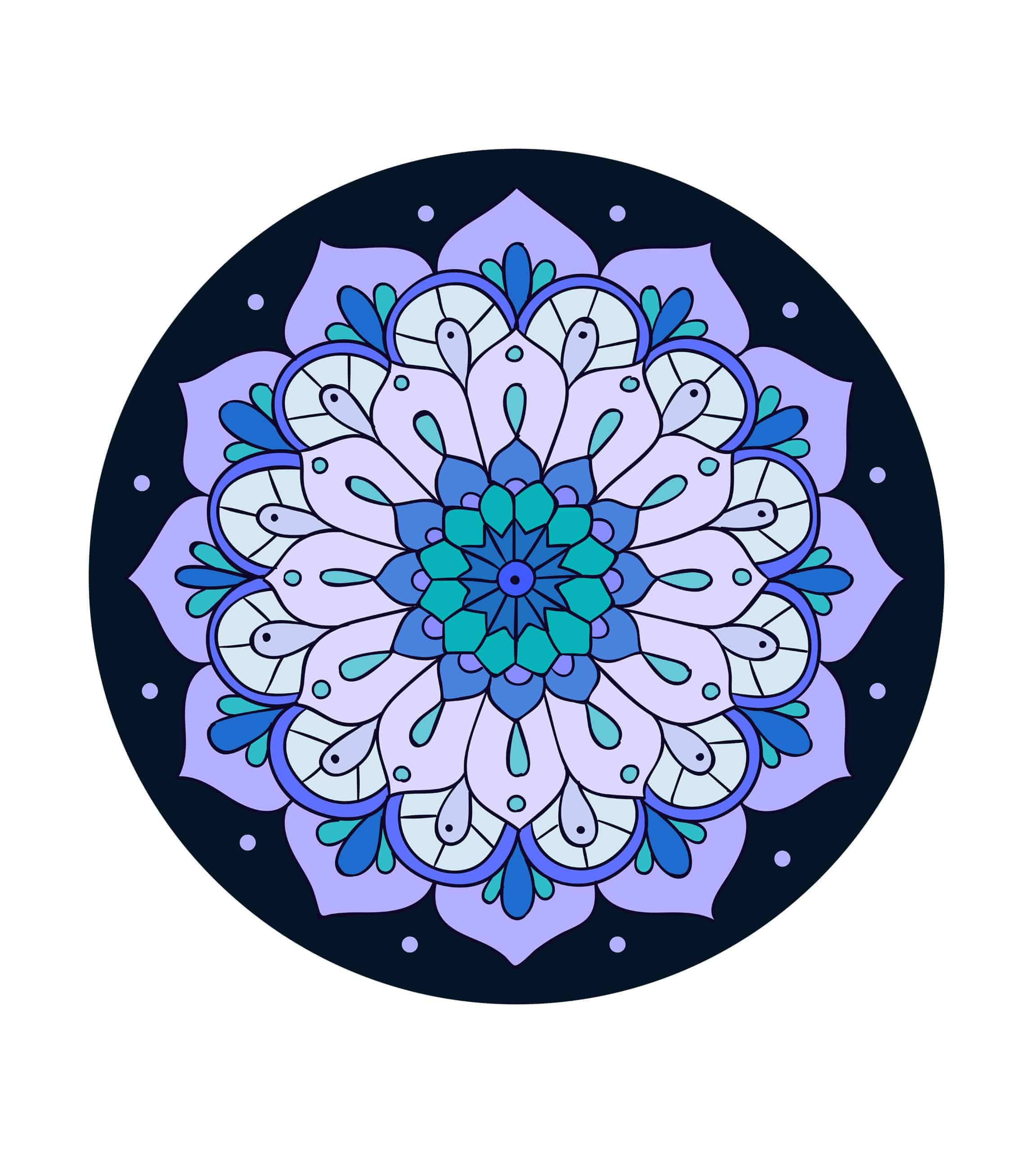 nuveti Tapete de Meditación Grande Redondo -JingRuoAnLan