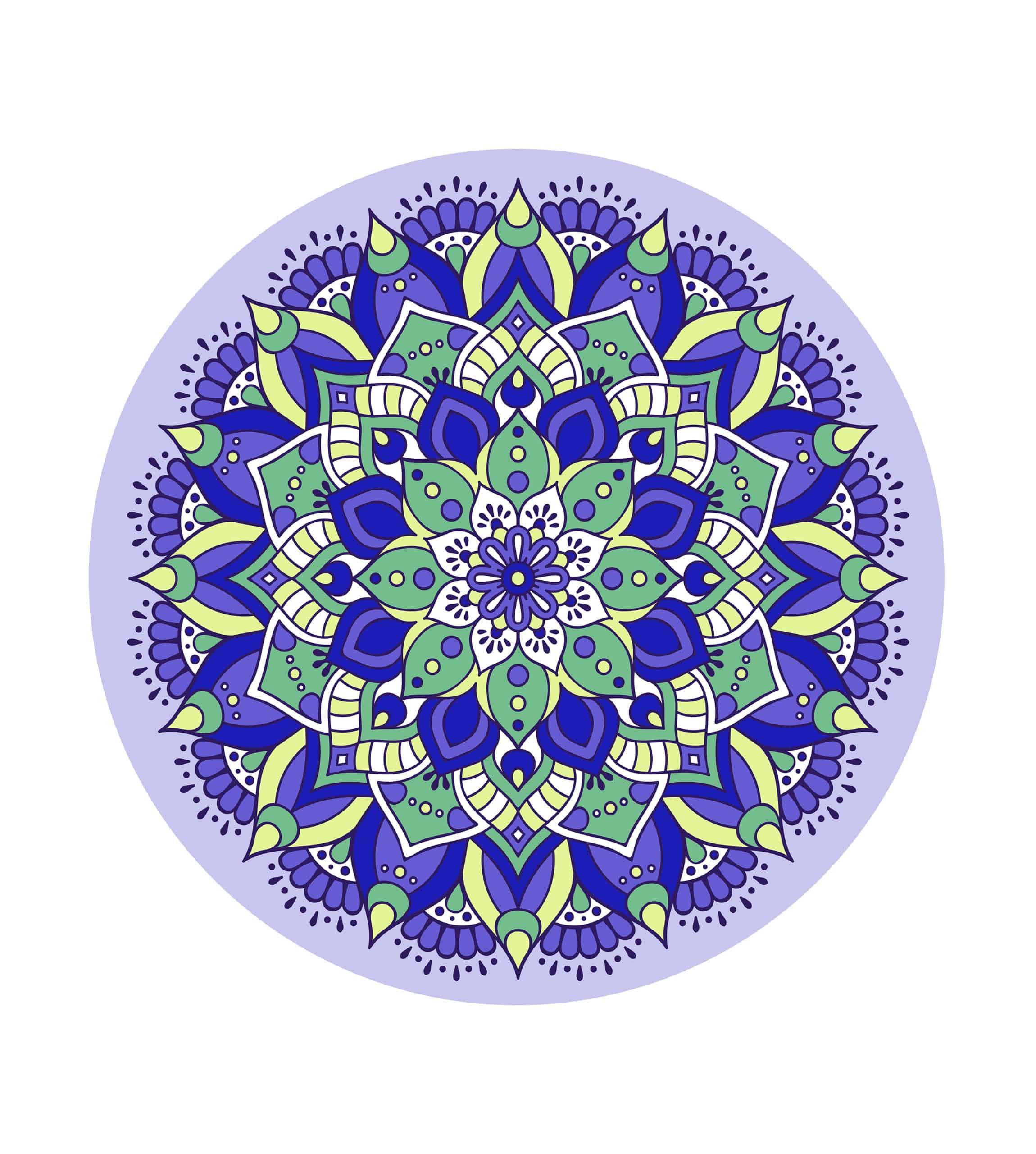 nuveti Tapete de Meditación Grande Redondo -ChuShiShengXia