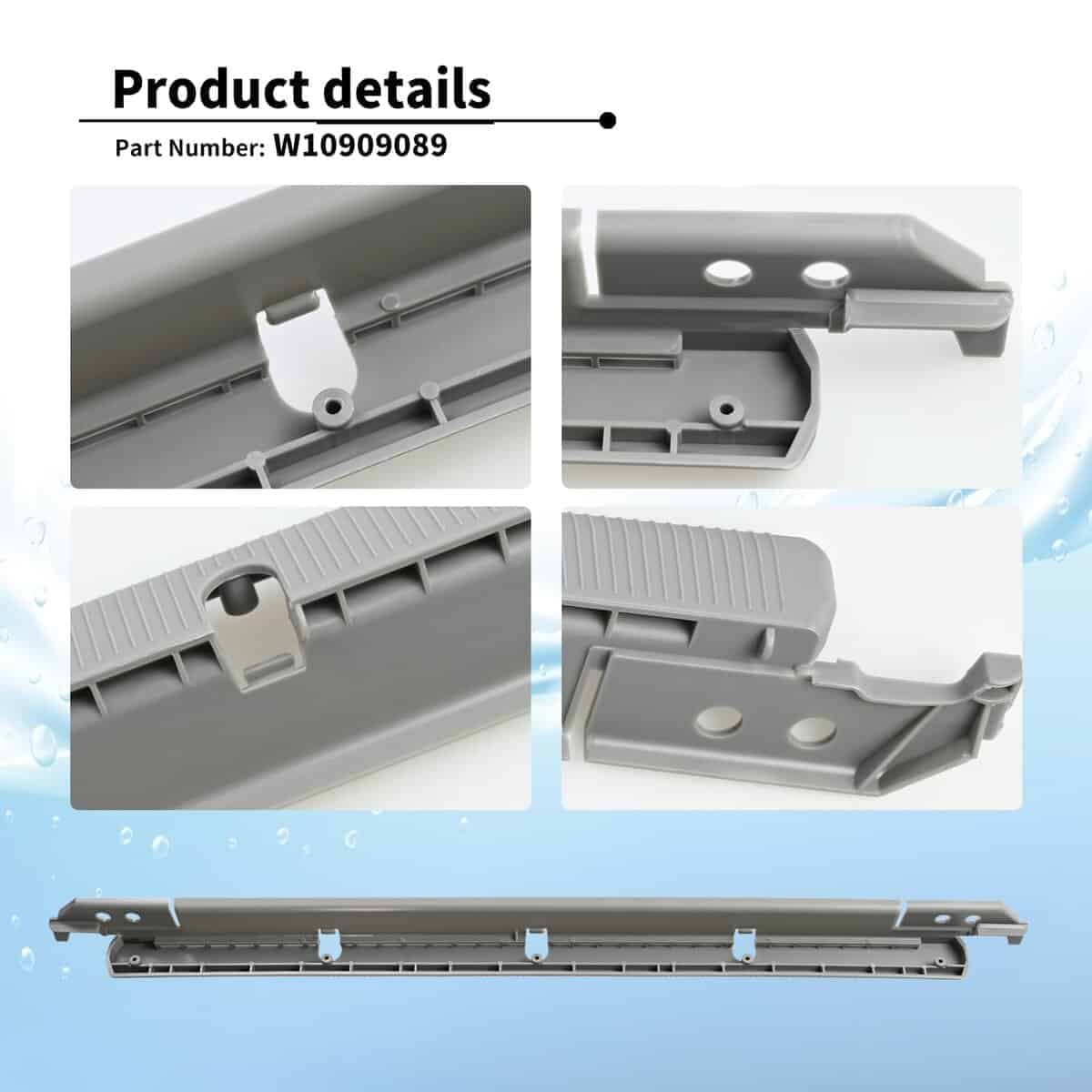 Sello de Puerta Inferior para Lavavajillas W10909089 - Imagen 6