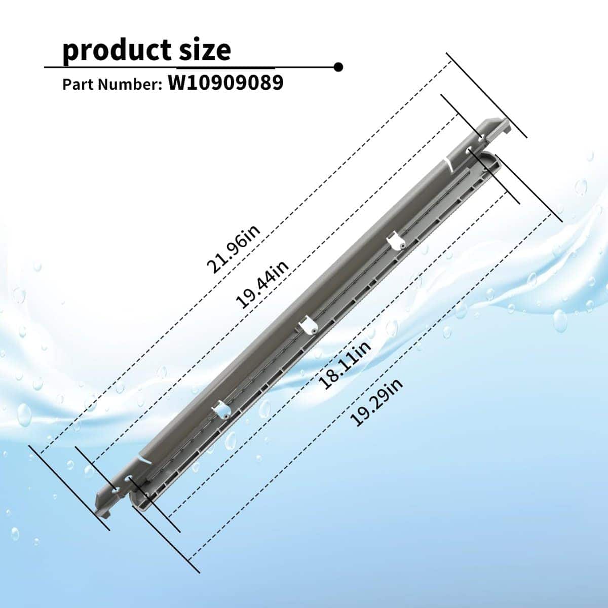 Sello de Puerta Inferior para Lavavajillas W10909089 - Imagen 5