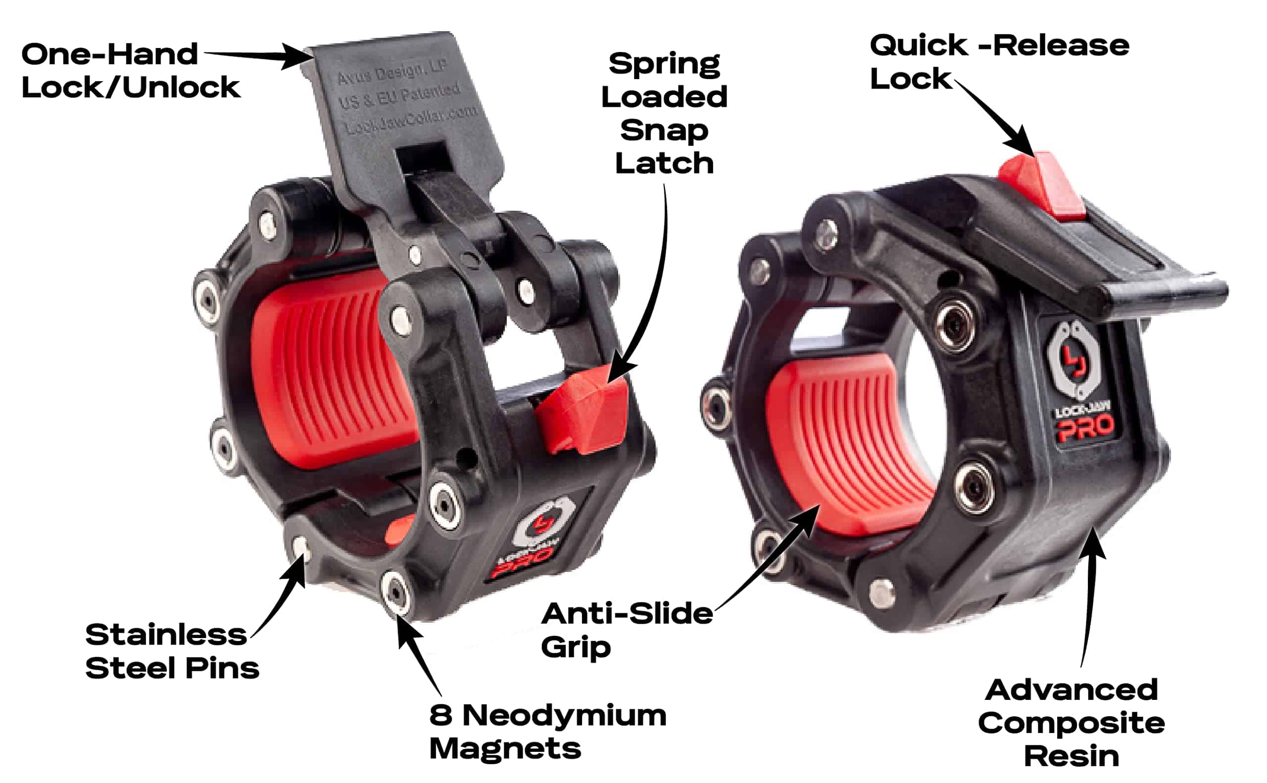 Cierre de Barra Lock-Jaw PRO 2 con IMANES (Negro) - Imagen 5