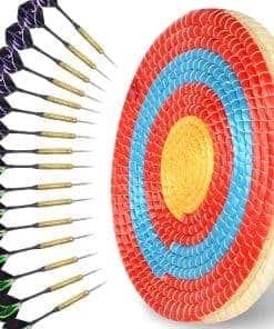 Tablero de Dardos de Paja VNAKER de 15.7 Pulgadas, Tablero